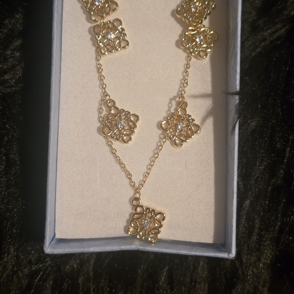 22kgp Dubai Jewelry- Gold Necklace With Intricate Design View 5